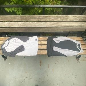 Two Under Armour Heat Gear baseball shirts, Men’s Large